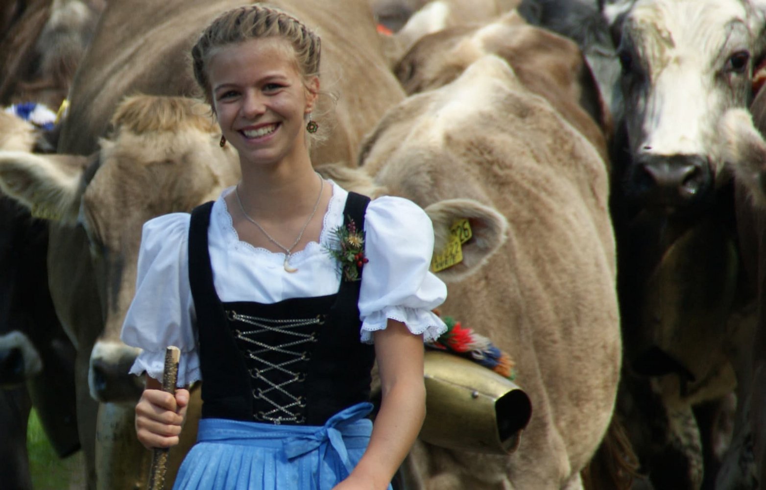 Bild eines Mädchens beim allgäuer Viehscheid