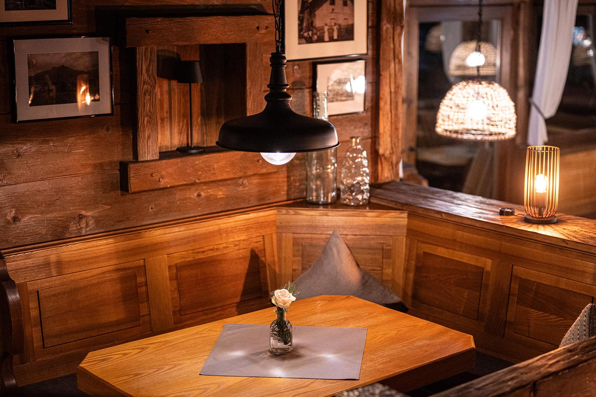 Bild der gemütlichen Atmosphäre im Restaurant Stuben in Burgberg